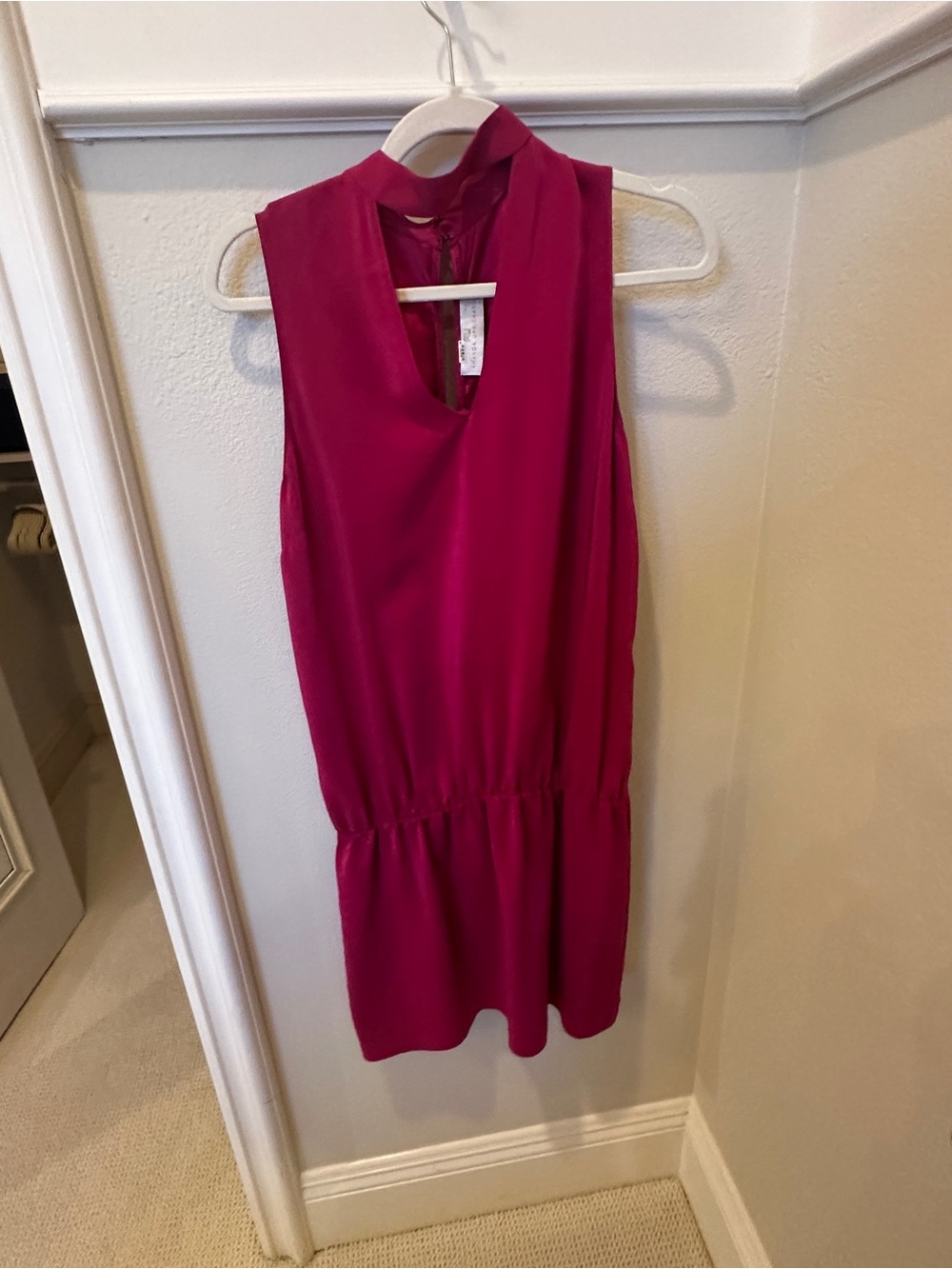 Amanda Uprichard Sleeveless Magenta Mini Dress